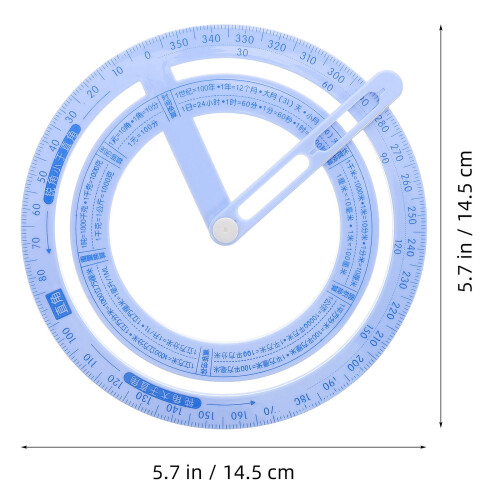 4pcs Angle Ruler Protractor Digital Ruler Protractor Circle Maker Tool Head For Accurate Drawing 1