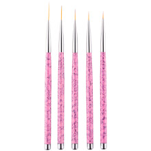 conjunto de 5 canetas para pintura de unhas com pincéis