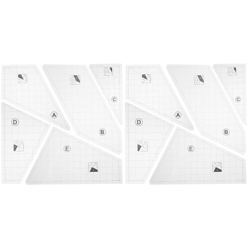 2 Sets Quilting Templates Diy Patchwork Sewing Tools 1
