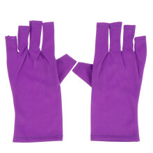 6 Pcs Nail Gloves UV Shield Gel Manicure Fingerless Protector