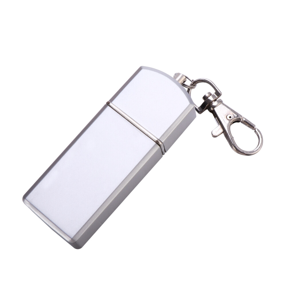 Totority Silver 2Pcs Portable Ashtray With Lid And Key Chain For Travel (Silver)