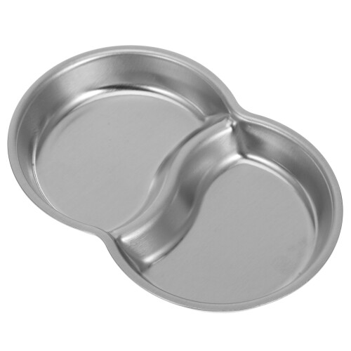 2Stk Doppelschale Soßenschälchen Silber Für Dip Und Gewürze