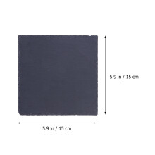 2Pcs Natural Square Plate 15X15Cm For Cake Sushi Cheese Pizza