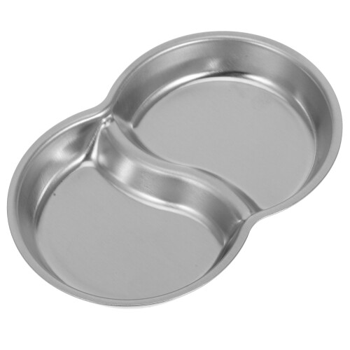 2Stk Doppelschale Soßenschälchen Silber Für Dip Und Gewürze 1