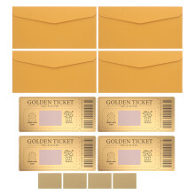 4 goldene diy kratzkarten mit umschlägen – gewinnlose für preise
