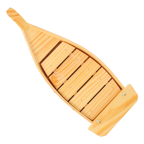 Holz Sushi Teller Bootform Japanisch Snack Tablett M Größe