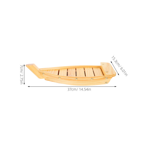 Holz Sushi Teller Bootform Japanisch Snack Tablett M Größe 1