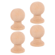 4Stk Kleine Holzknäufe Für Basteln Diy Khaki