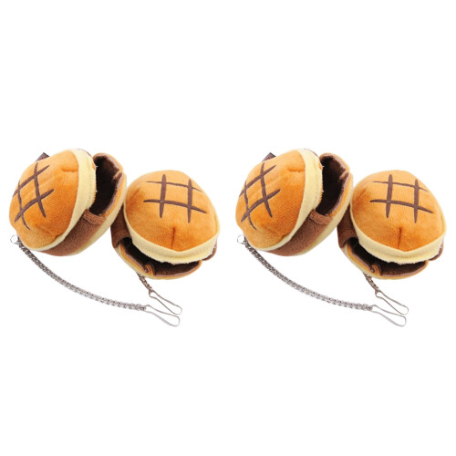 4 Pcs Winter Warm Pet Hamster Bed Half Covered Bread Shape 1