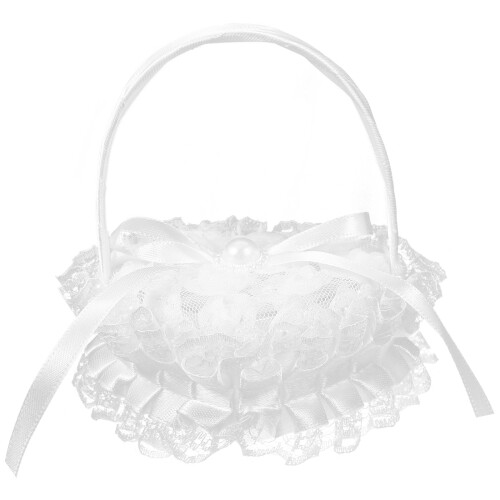 Wedding Ring Pillow Herzförmig Spitze Mit Griff 2