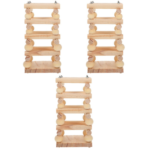 3Pcs Multi-Function Feeder Rabbit Grass Rack Wooden Hay Stand 2