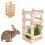 3Pcs Multi-Function Feeder Rabbit Grass Rack Wooden Hay Stand 10