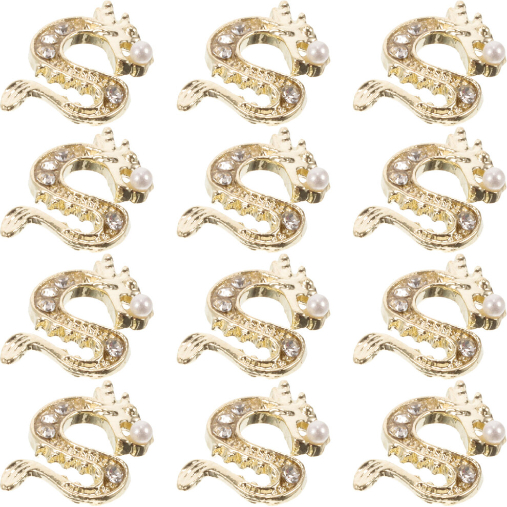 Aboofan 150 Pcs Nail Charm Rhinestone Dragon Shape Manicure