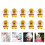60 Pcs Wool Felt DIY Handmade Small Bee Hat Decorative Materials 10