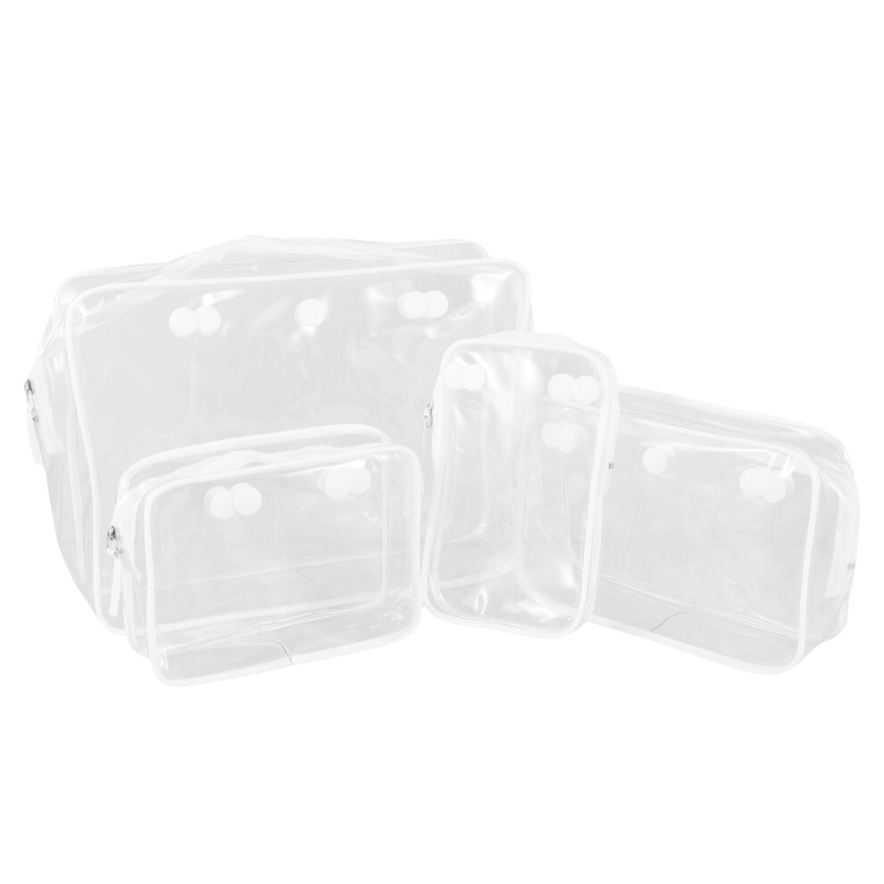 Ohphcall 8 Pcs Clear Travel Toiletry Bags With Zipper