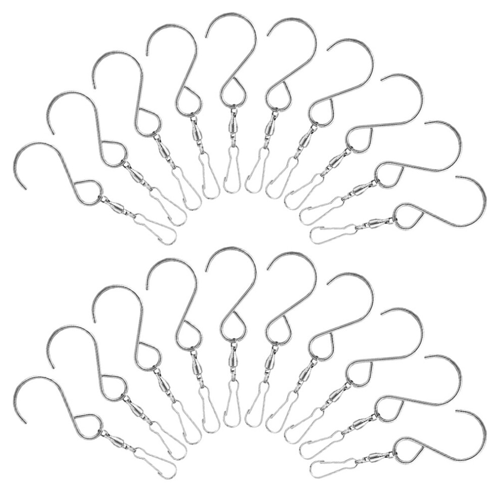 40 Pcs Wind Chime Swivel Hooks 360 Degree Rotating Hanging Decor 032297195336