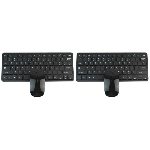 2Pcs 2.4G Mini Wireless Keyboard Ultra Thin With Mouse For Home Office 1