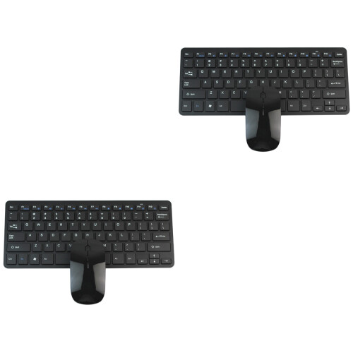 2Pcs 2.4G Mini Wireless Keyboard Ultra Thin With Mouse For Home Office 2