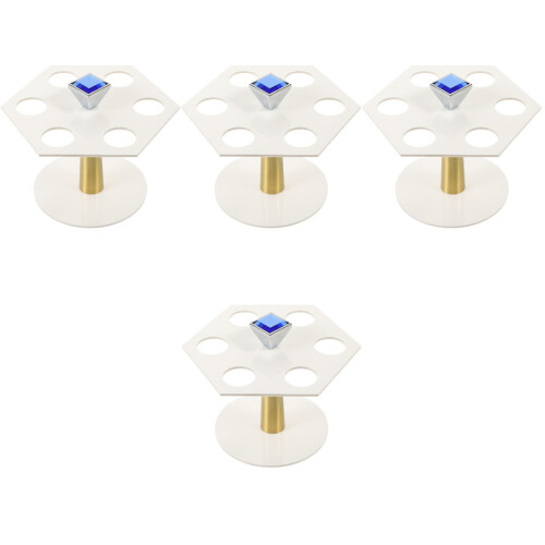 4Pcs Acrylic Ice Cream Cone Holder 6 Holes Display Stand 2
