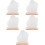 5Pcs Wooden Base Desktop Mirror Acrylic Irregular 7