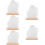 5Pcs Wooden Base Desktop Mirror Acrylic Irregular 11