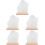 5Pcs Wooden Base Desktop Mirror Acrylic Irregular 6