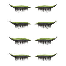 16 Pairs Glitter Reusable Eyelash Stickers For Women Beauty