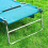 SoBuy Πτυσσόμενη Ξαπλώστρα OGS35-B Μπλε 155x56x81cm 9
