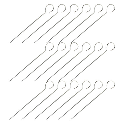 50Pièces Brochettes Métal Argentées Pour Four Barbecue