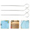 50Pièces Brochettes Métal Argentées Pour Four Barbecue 11