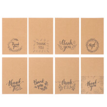 16 De Tarjetas Kraft Para Agradecimiento Y Regalos
