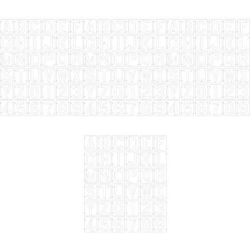 4 Sets Plastic Number And Letter Painting Stencils 2