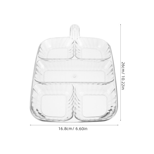 3 Piezas Plástico Transparente con Compartimentos Para Aperitivos 2