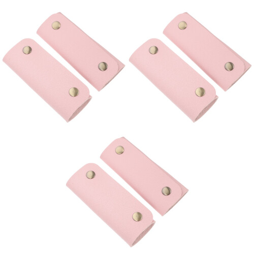 6Pièces Sac Rose En Cuir PU Pour Protection Durable 2