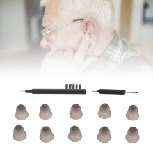 10pcs Black Silicone Replacement Domes for Sound Amplifier, 0.3in