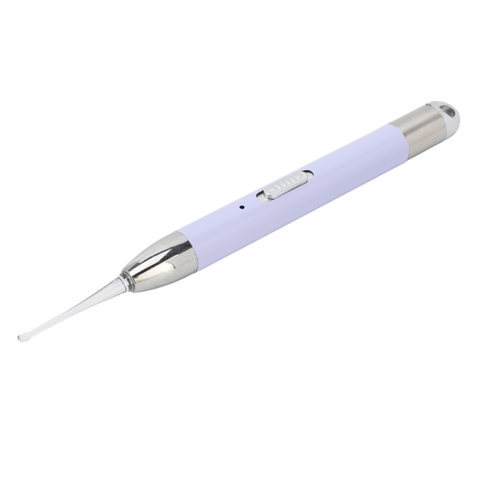 Purple Rechargeable Stainless Steel Usb Led Ear Pick Spoon For Elderly & Children