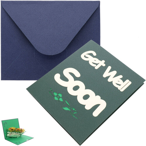 2 Pcs Creative Blessing Cards 3D Greeting Cards Get Well Soon 1