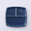 10 Inch Bone China Square Plate Three Compartments Dark Blue 3