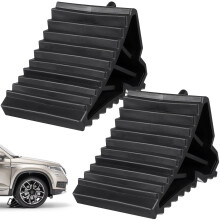 10 Pcs Universal Black Plastic Triangle Tire Stop Pad For Car Truck