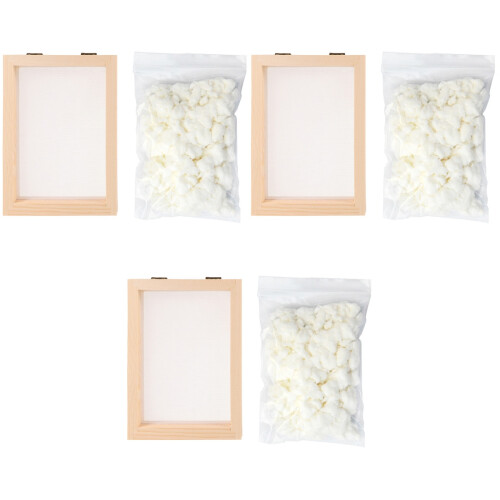 3 Sets Diy Paper Making Tools Mold Frame Dry Pulp 2