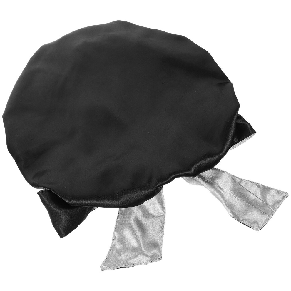 Artibetter Satin Turban Hair Care Headwrap Shower Cap With Bow