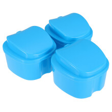 3pcs denture storage case orthodontic box for oral hygiene