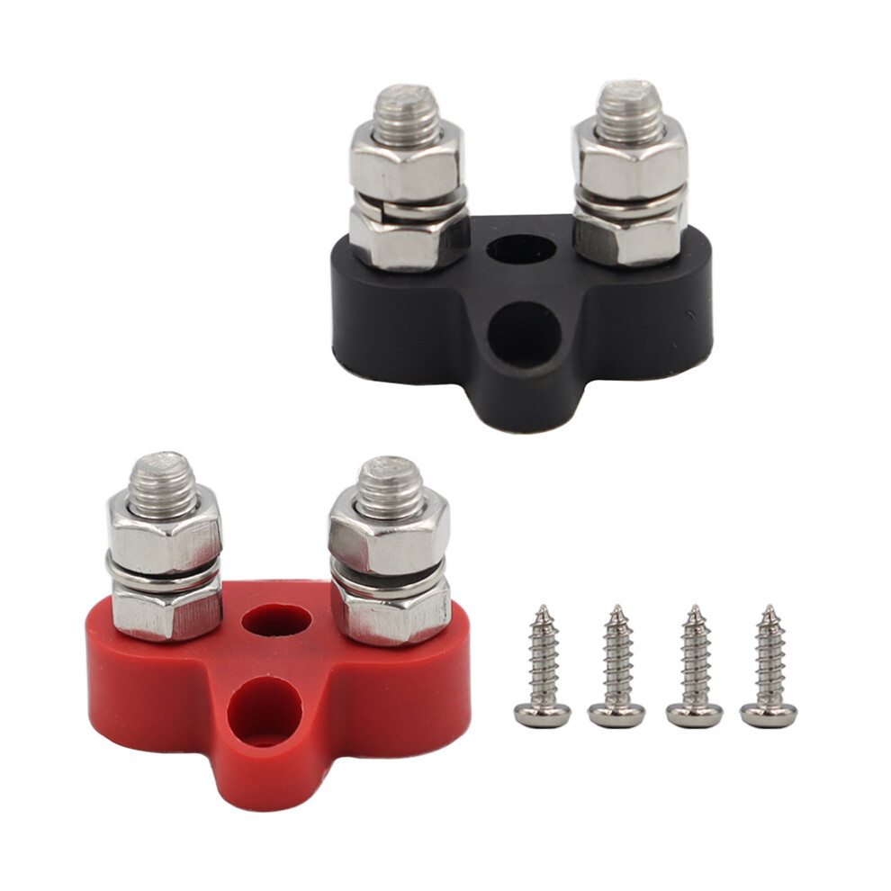 2Pcs Terminal Bus Bar 48V M8 Power Distribution Block For Trailer 3353918976996