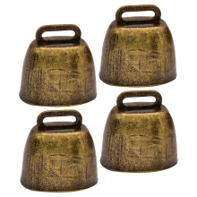 4Pcs Cow Bell Iron Cattle Ornament Noise Maker For Sporting Events