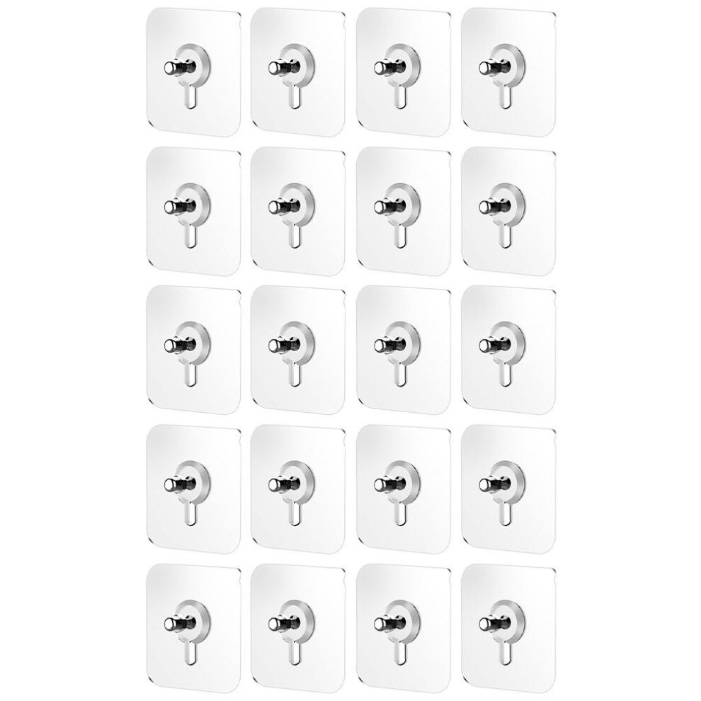 80 Pcs Clear Furniture Hanger Pads With Screws Non-Trace Hooks 032541597640