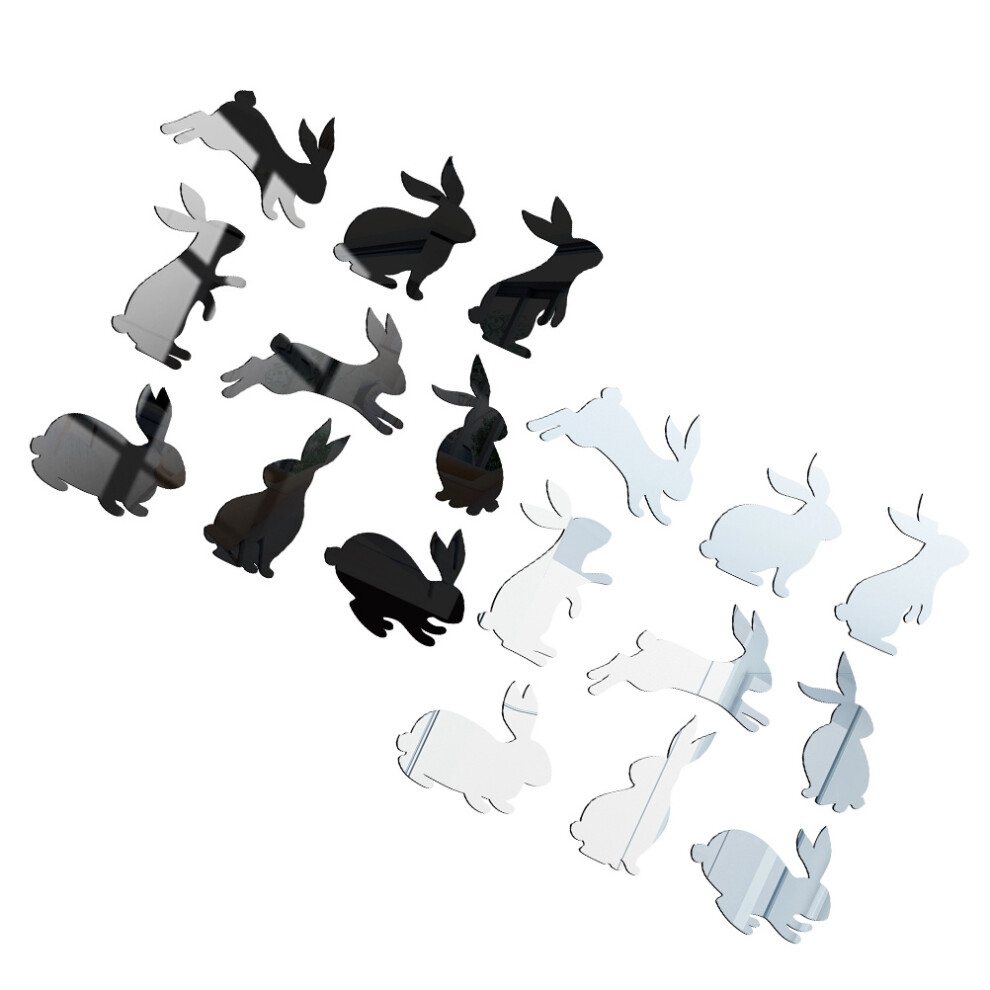 Artibetter 2 Sets Easter Bedroom Wall Decals Rabbit Stickers Decoration
