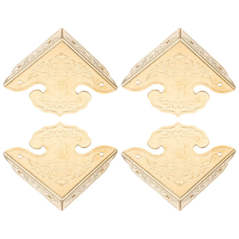 16 Pcs Metal Box Corners Protectors Vintage Antique Guards For Wood 033163300236
