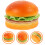 Artificial Simulation Burger Model For Bakery Photography Decor 4