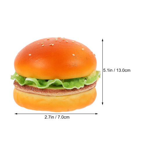 Artificial Simulation Burger Model For Bakery Photography Decor 1