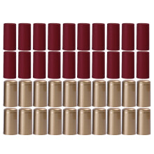 200Pcs Heat Shrink Capsules Red Golden Film